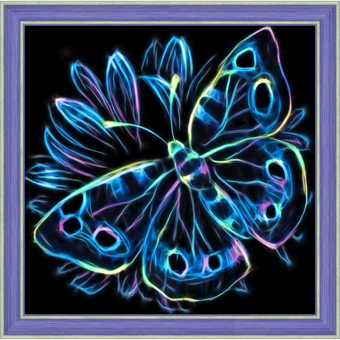 Diamond Painting Kit - NEON BUTTERFLY 25X25 CM AZ-1713