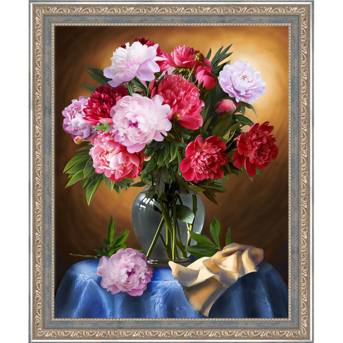 Diamond Painting Kit - LUXURIOUS PEONIES 40X50 CM AZ-1734