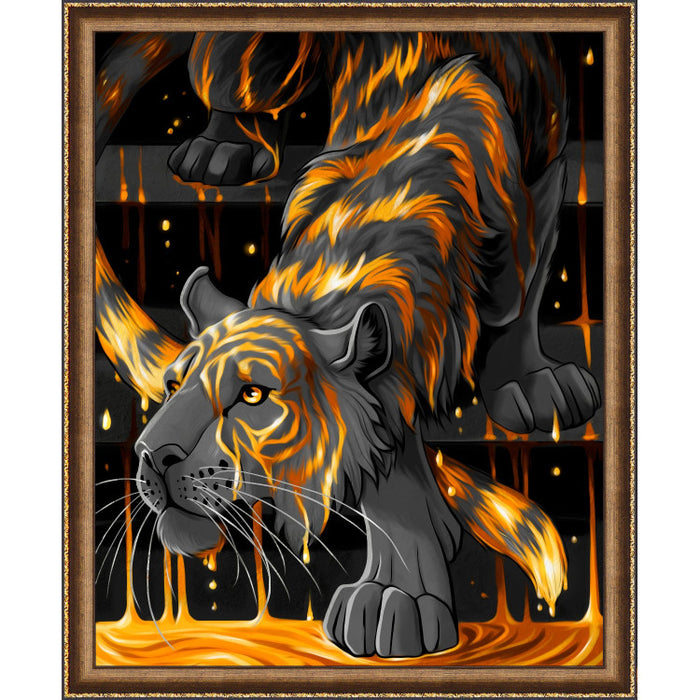 Diamond Painting Kit - TIGER IN GOLD 40X50 CM AZ-1746