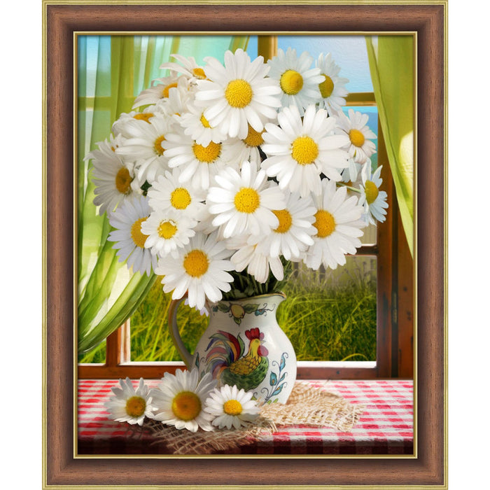 Diamond Painting Kit - CHAMOMILES BY THE WINDOW 40X50 CM AZ-1768