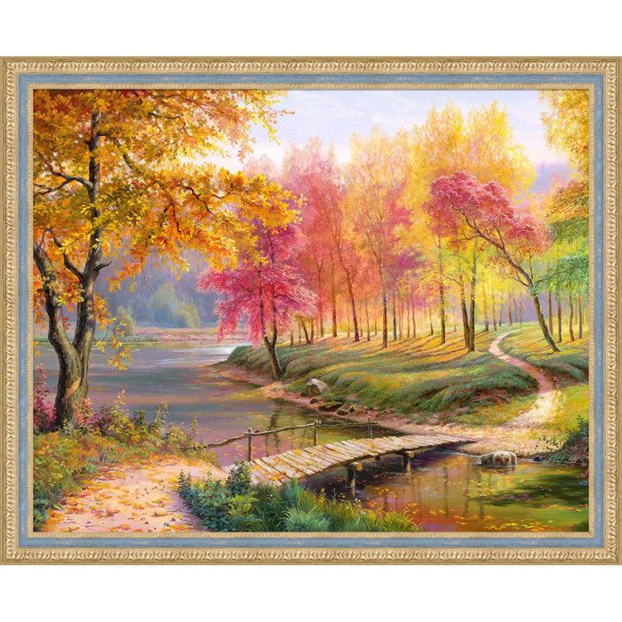 Diamond Painting Kit - AUTUMN IN THE OLD PARK 50X40 CM AZ-1822
