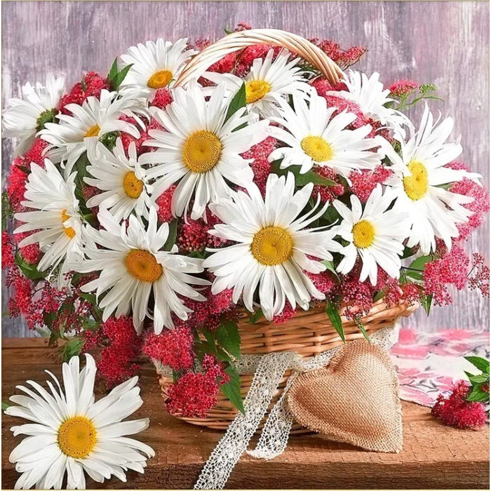 Diamond Painting Kit - BOUQUET FAVORITE DAISIES 40*40 CM AZ-1878