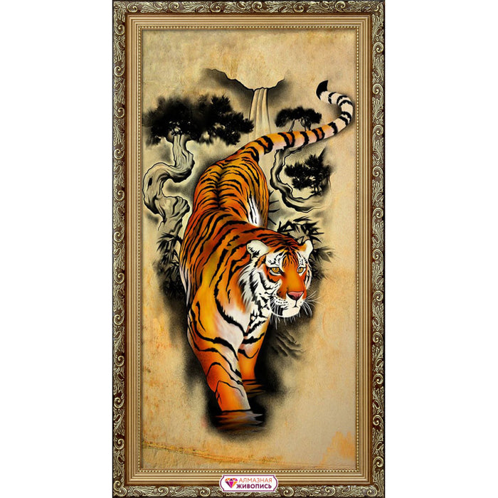 Diamond Painting Kit - PARCHMENT WITH TIGERS 30*60 CM AZ-4124