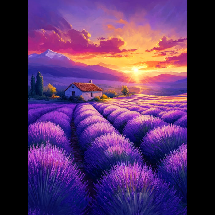 DIAMOND PAINTING WITH SUBFRAME LAVENDER FIELD 30X40 CM VA846