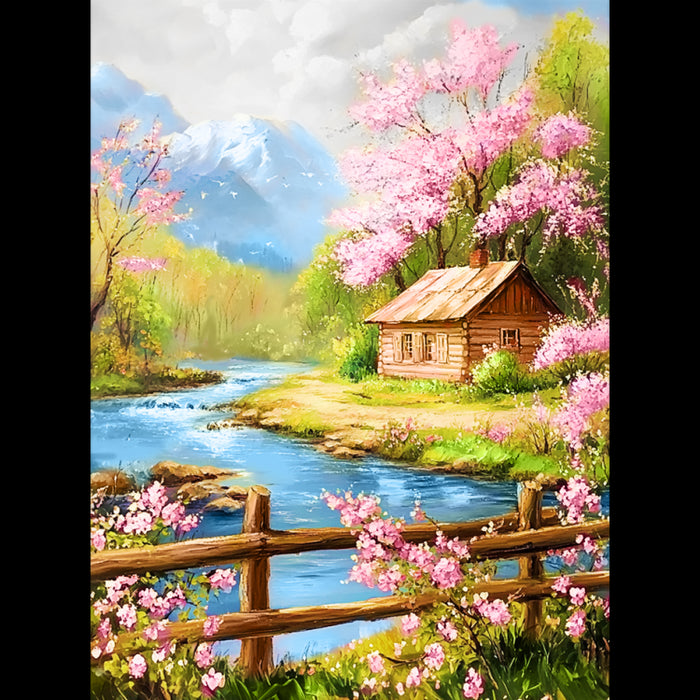 DIAMOND PAINTING WITH SUBFRAME CHALET 30X40 CM VA850