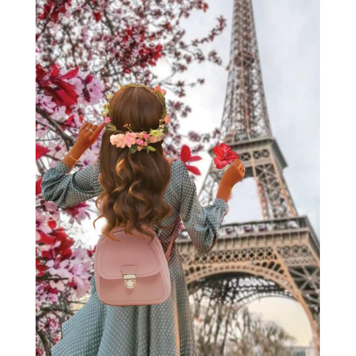 DIAMOND PAINTING WITH SUBFRAME "SPRING IN PARIS" 40*50 CM DP005