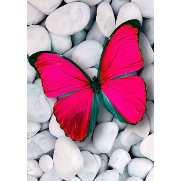 Diamond Painting Kit - PINK BUTTERFLY 20*30 CM WD054