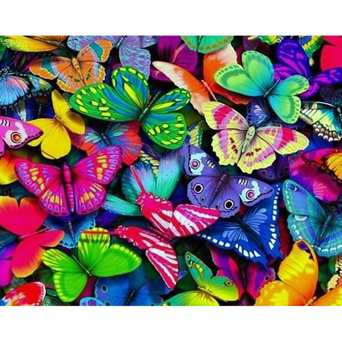 Diamond Painting Kit - RAINBOW BUTTERFLIES 48*38 CM WD057