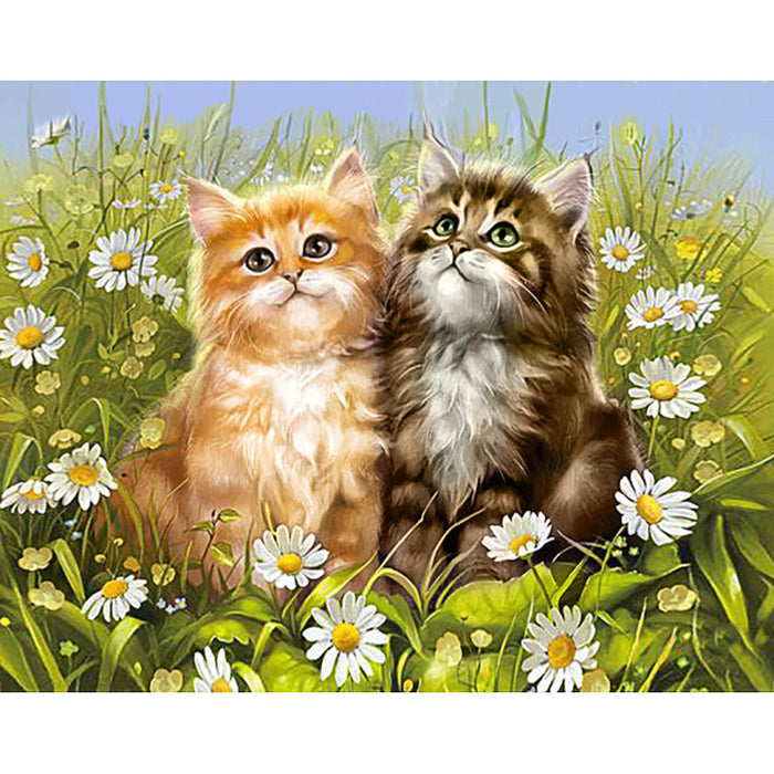 Diamond Painting Kit - SUMMER KITTENS 48 _ 38 CM WD209