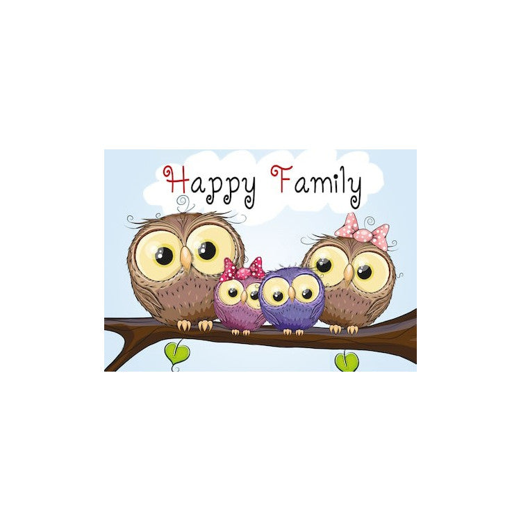 Diamond Painting Kit - OWL FAMILY 38*27 CM WD2319