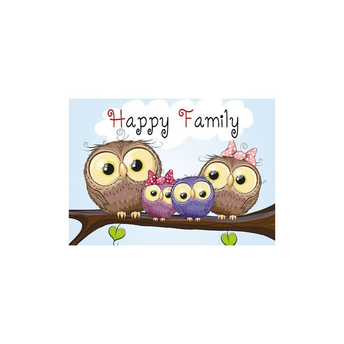 Diamond Painting Kit - OWL FAMILY 38*27 CM WD2319