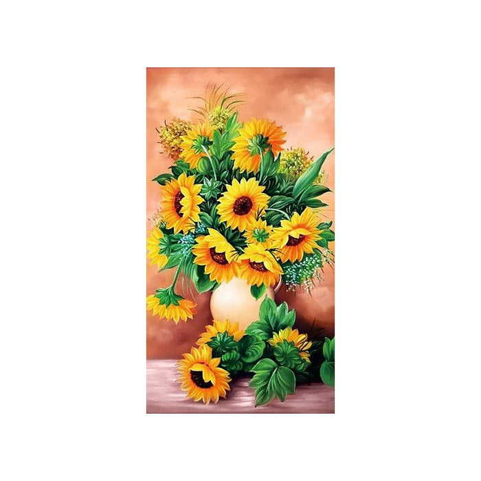 Diamond Painting Kit - SUNFLOWERS IN VASE 38*70 CM WD2334
