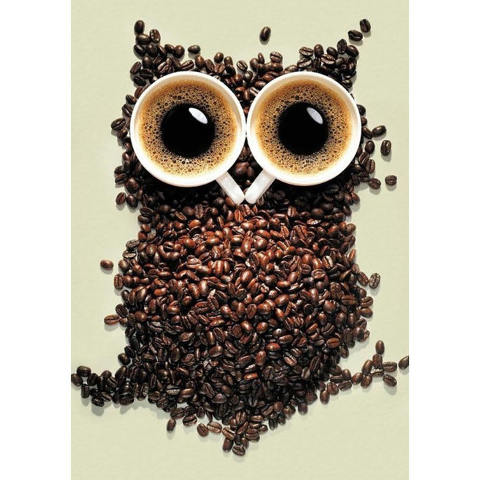 Diamond Painting Kit - COFFEE OWL 20 _ 30 CM WD242