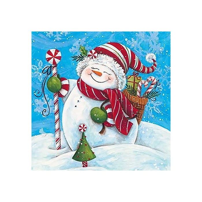 Diamond Painting Kit - SNOWMAN WITH GIFTS 38*38 CM WD2444