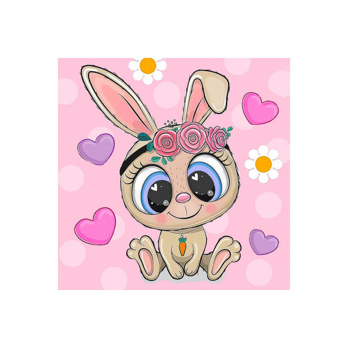 Diamond Painting Kit - LITTLE RABBIT 20*20 CM WD2533 (D)
