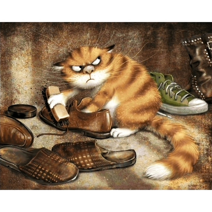 Diamond Painting Kit - SHOE-SHINER 48 _ 38 CM WD260