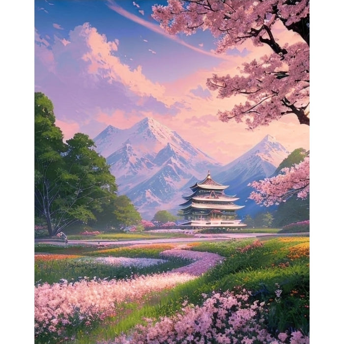 Diamond Painting Kit - "SPRING IN THE MOUNTAINS" 40X50 CM WD3212