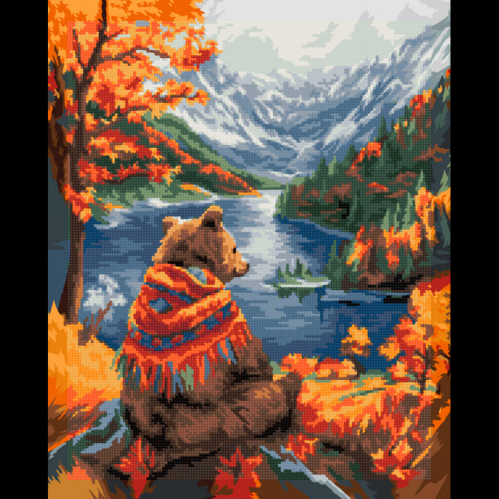 DIAMOND PAINTING WITH SUBFRAME 40X50 CM AUTUMN HARMONY DP404