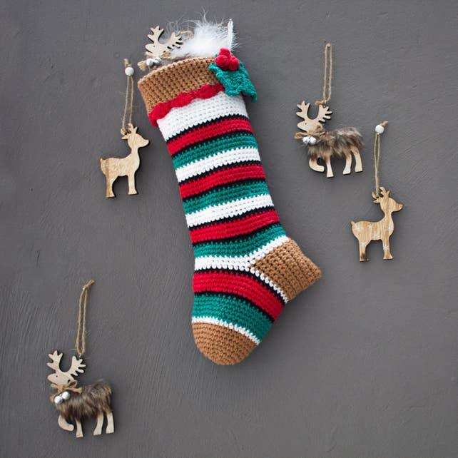 DIY Crochet Kit Christmas Stocking Crochet Kits - HobbyJobby