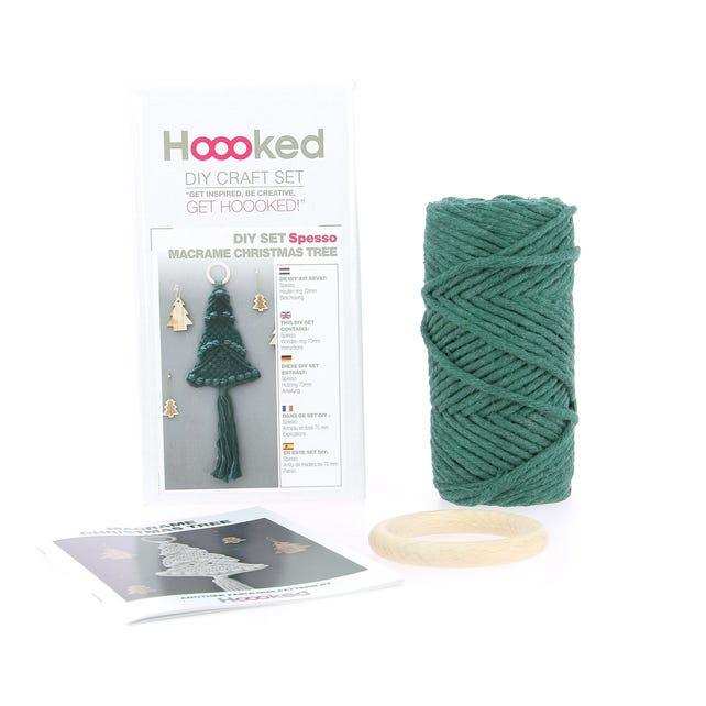 DIY Macramé Kit Christmas Tree Wall Hanger Pine Crochet Kits - HobbyJobby