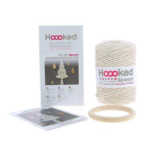 DIY Macramé Kit Wall Hanger Christmas Tree Crochet Kits - HobbyJobby
