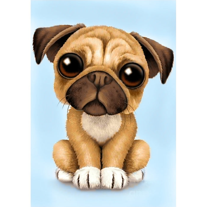 Diamond Painting Kit - LITTLE PUG 20*30 CM WD190