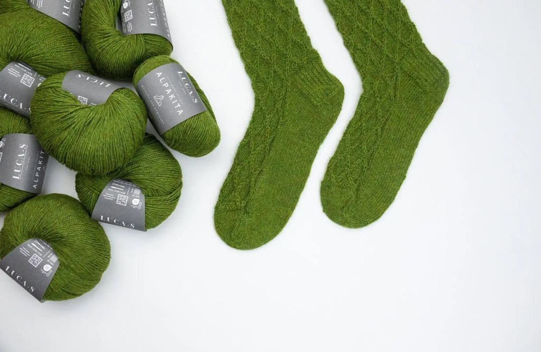Emerald Trellis Socks - Luca - S Yarns