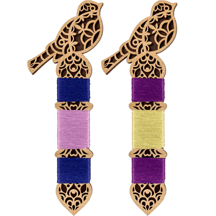 Floss Bobbins, Wooden Thread Bobbins - Thread Organizers Wonderland Crafts Floss Bobbins - HobbyJobby