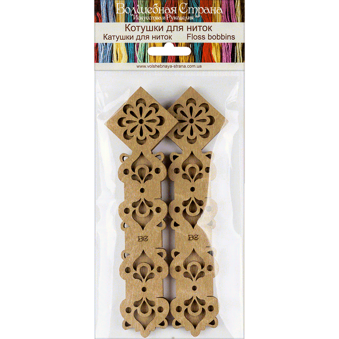 Floss Bobbins, Wooden Thread Bobbins - Thread Organizers Wonderland Crafts Floss Bobbins - HobbyJobby