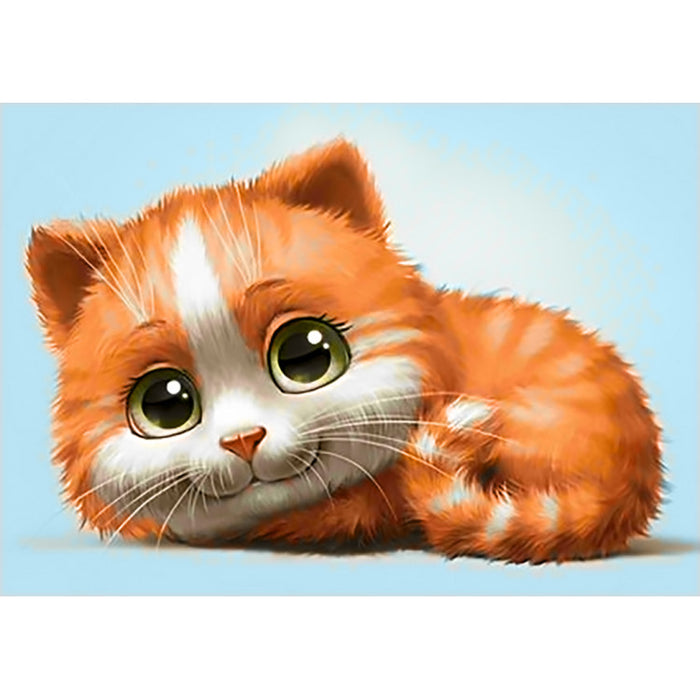Diamond Painting Kit - GINGER CAT 30*20 CM WD194