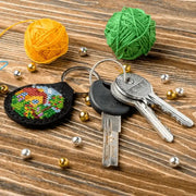 Key Chain Needlecraft Kit - Cross Stitch Kit on Leather Wonderland Crafts Key-Chain Kit - HobbyJobby