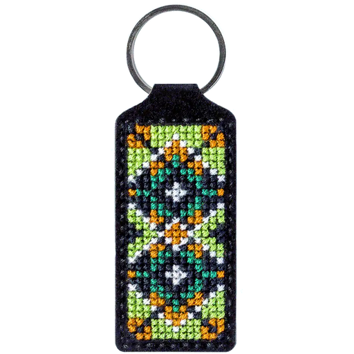 Key Chain Needlecraft Kit - Cross Stitch Kit on Leather Wonderland Crafts Key-Chain Kit - HobbyJobby