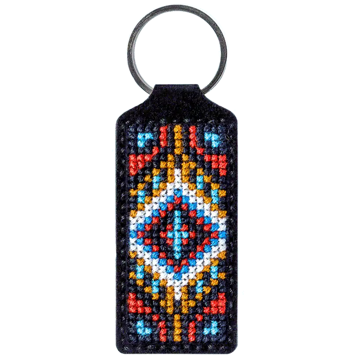 Key Chain Needlecraft Kit - Cross Stitch Kit on Leather Wonderland Crafts Key-Chain Kit - HobbyJobby