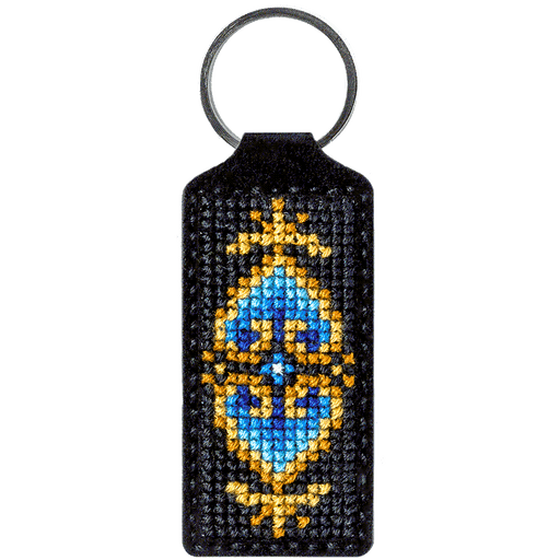 Key Chain Needlecraft Kit - Cross Stitch Kit on Leather Wonderland Crafts Key-Chain Kit - HobbyJobby