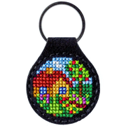 Key Chain Needlecraft Kit - Cross Stitch Kit on Leather Wonderland Crafts Key-Chain Kit - HobbyJobby
