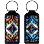 Key Chain Needlecraft Kit - Cross Stitch Kit on Leather Wonderland Crafts Key-Chain Kit - HobbyJobby