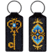 Key Chain Needlecraft Kit - Cross Stitch Kit on Leather Wonderland Crafts Key-Chain Kit - HobbyJobby