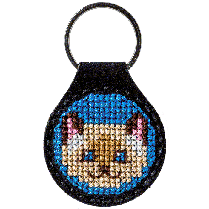 Key Chain Needlecraft Kit - Cross Stitch Kit on Leather Wonderland Crafts Key-Chain Kit - HobbyJobby