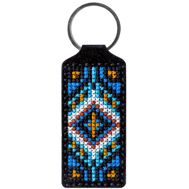 Key Chain Needlecraft Kit - Cross Stitch Kit on Leather Wonderland Crafts Key-Chain Kit - HobbyJobby