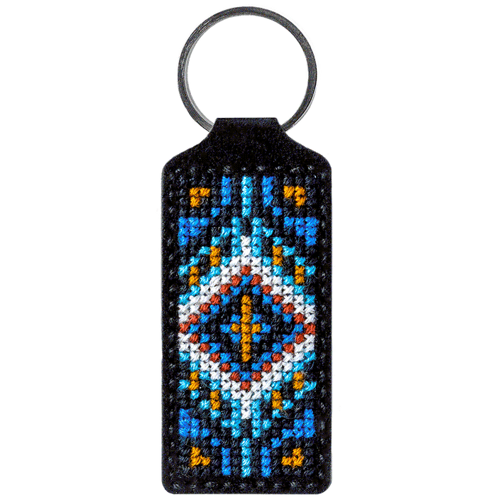 Key Chain Needlecraft Kit - Cross Stitch Kit on Leather Wonderland Crafts Key-Chain Kit - HobbyJobby