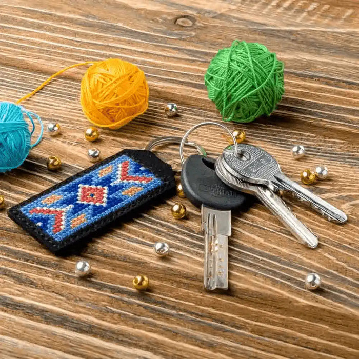 Key Chain Needlecraft Kit - Cross Stitch Kits on Leather Wonderland Crafts Key-Chain Kit - HobbyJobby