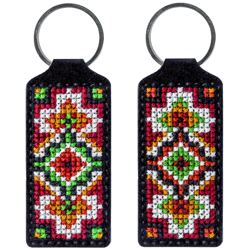 Key Chain Needlecraft Kit - Cross Stitch Kits on Leather Wonderland Crafts Key-Chain Kit - HobbyJobby