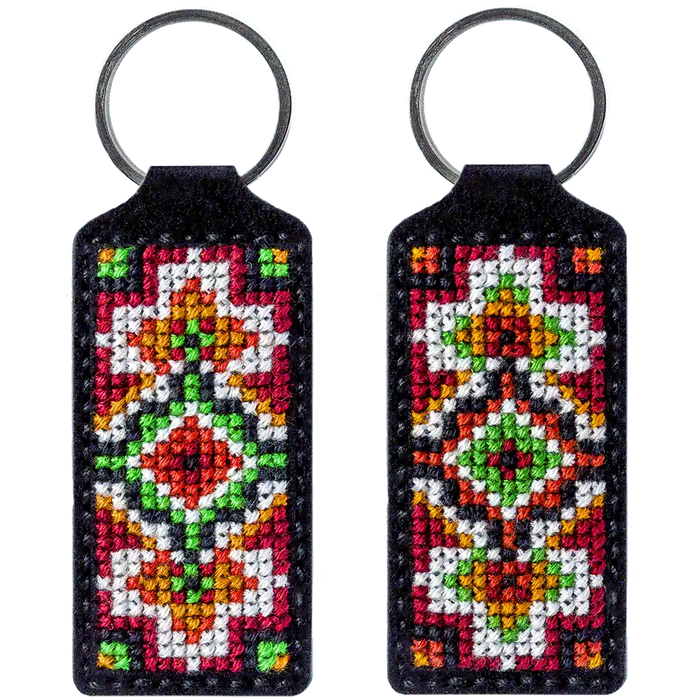 Key Chain Needlecraft Kit - Cross Stitch Kits on Leather Wonderland Crafts Key-Chain Kit - HobbyJobby