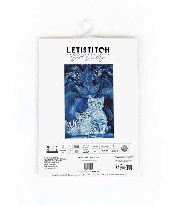 LetiStitch Cross Stitch Kit - Wish Upon A Star, L8064 Cross Stitch Kits - HobbyJobby