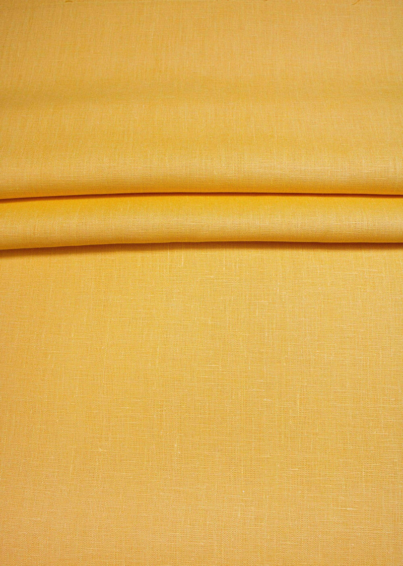 Luca-S Natural Pure 100% Linen Soft Fabric Goldenrod Color Luca-S Linen Fabrics - HobbyJobby