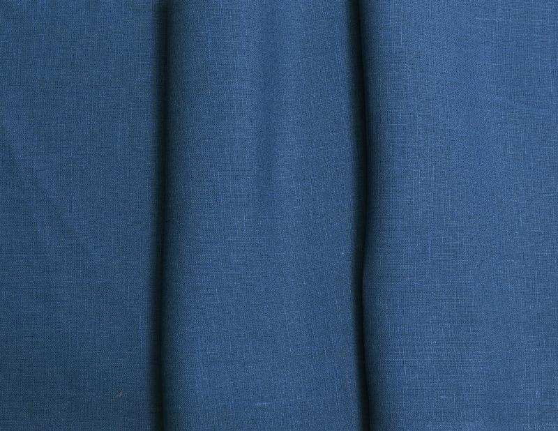 Luca-S Natural Pure 100% Linen Soft Fabric Navy Color Luca-S Linen Fabrics - HobbyJobby