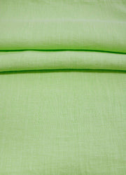 Luca-S Natural Pure 100% Linen Wrinkled Fabric Apple Green Color Luca-S Linen Fabrics - HobbyJobby