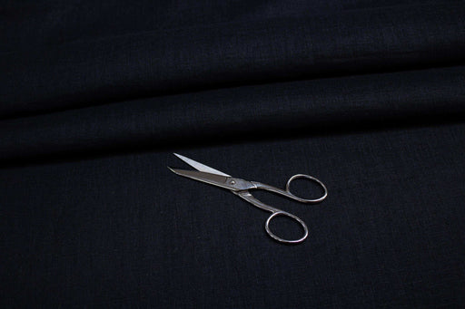 Luca-S Natural Pure 100% Linen Wrinkled Fabric Black Color Luca-S Linen Fabrics - HobbyJobby