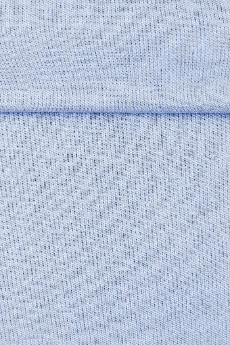 Luca-S Natural Pure Linen Wrinkled Fabric Light Blue Color Luca-S Linen Fabrics - HobbyJobby