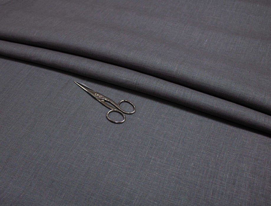 Luca-S Pure Natural 100% Linen Soft Fabric Ash Grey Color Luca-S Linen Fabrics - HobbyJobby